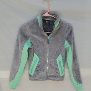Champion Mint and Gray Kids Fleece Jacket